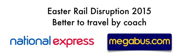 Easter Rail Disruption 2015. Better to travel by coach