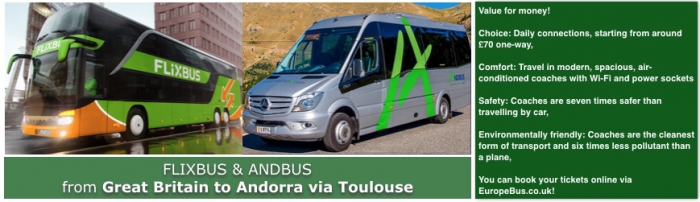 Flixbus Andbus London to Andorra by bus