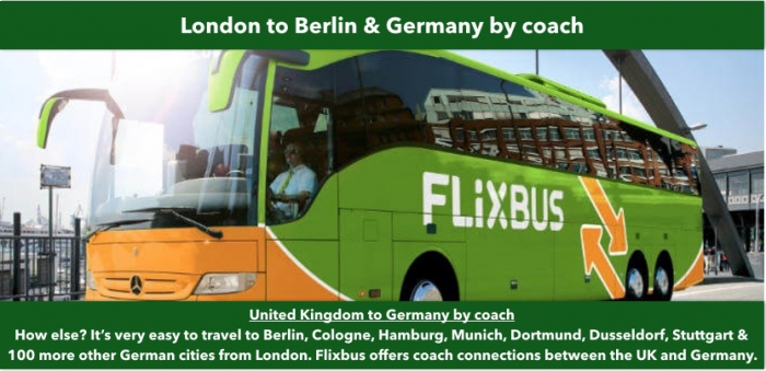 Travel London to Germany by bus: Berlin, Frankfurt, Cologne