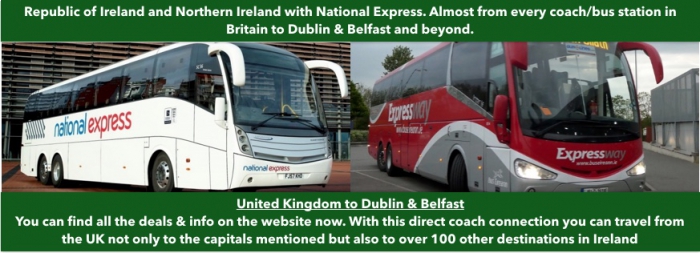 London to Ireland, Dublin by bus