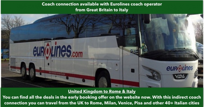 London to Italy coaches by bus