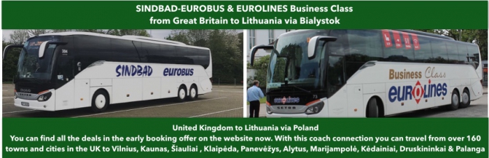 London to Lithuania by bus