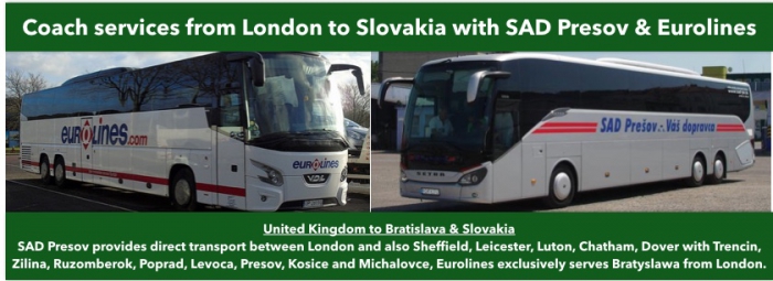 Eurolines SAD Presov London to Slovakia