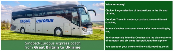 Sindbad Eurobus bus London to Ukraine