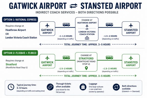 Gatwick to Stansted bus network Gatwick to Stansted bus network