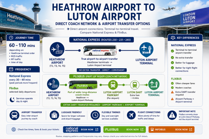Heathrow to Luton bus network Heathrow to Luton bus network
