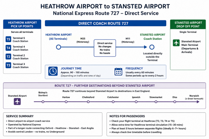 Heathrow to Stansted bus network Heathrow to Stansted bus network
