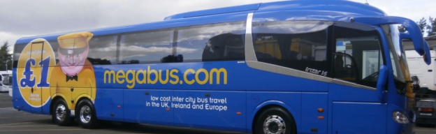 Megabus.com is testing the UK's first 15-metre Scania Irizar i6