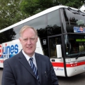 The man who tries to save the long-distance coach transport in Europe. The Eurolines man Mr John Gilbert