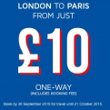 Eurolines to Paris  From £10 One Way