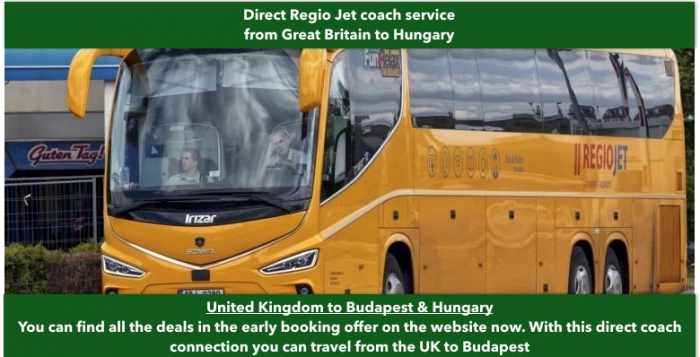 Regio Jet bus London to Hungary