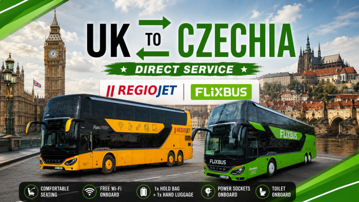 UK to Czechia by bus UK to Czechia by bus