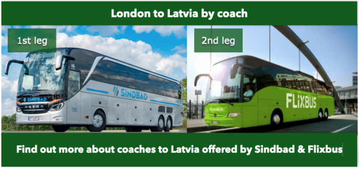 London to Latvia by bus