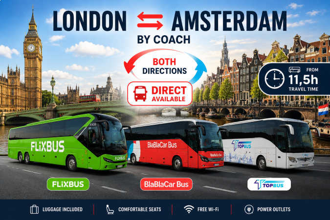 London to Amsterdam by bus