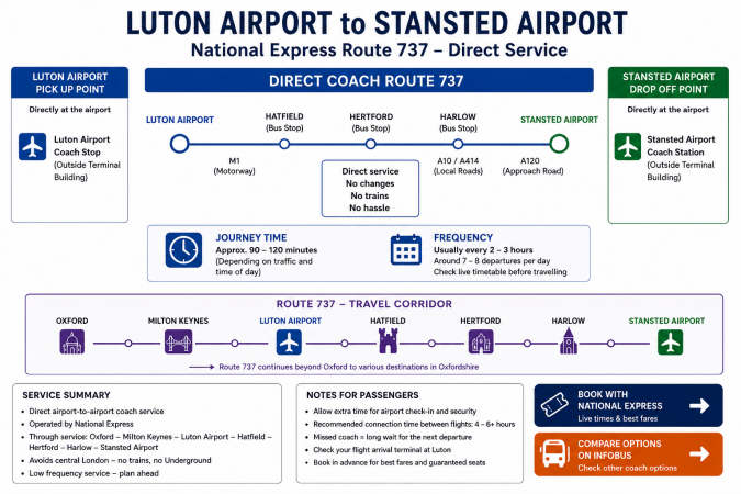 Luton to Stansted bus network