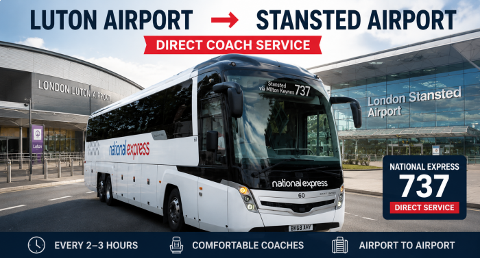 Luton to Stansted by bus